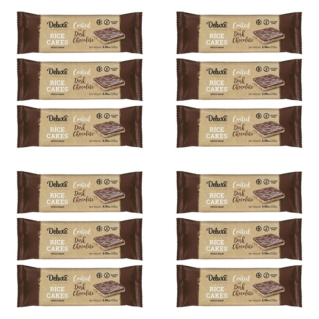 12 Pack Rice Cake Coated with Dark Chocolate (144 total units)