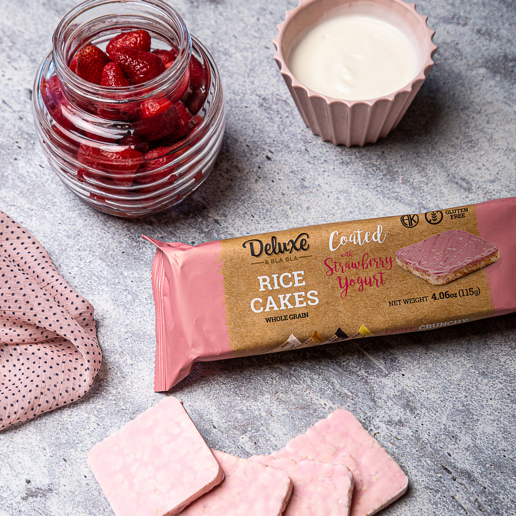 3 Pack Rice Cake Coated with Straberry