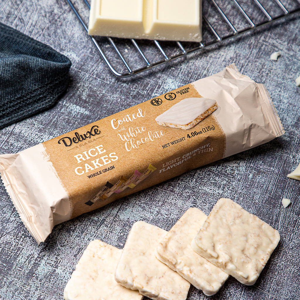 3 Pack Rice Cake Coated with White Chocolate