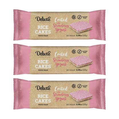 3 Pack Rice Cake Coated with Straberry
