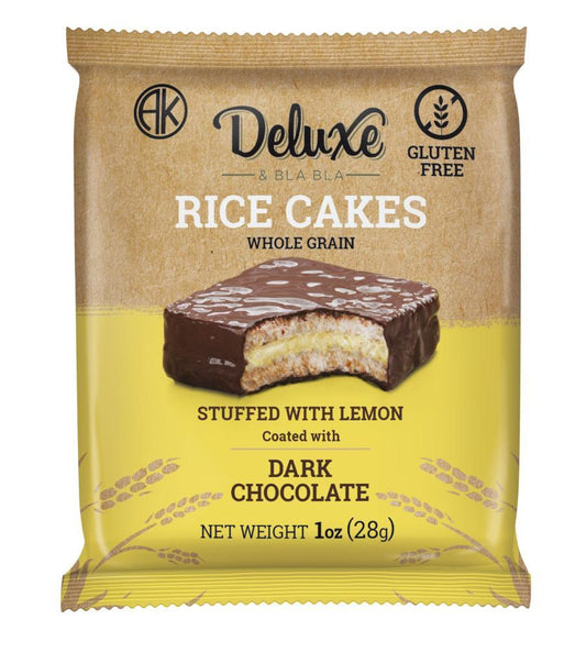 12 Pack Rice Cake Dark Chocolate Stuffed with Lemon