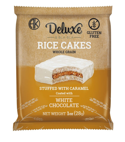 12 Pack Rice Cake White Chocolate Stuffed with Caramel